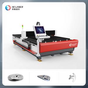 HES1-4015 Fiber Metal Cutting Machine , Metal Sheet CNC Cutting Machine 1500W