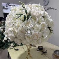 China High Quality Wedding Artificial Flower Ball Custom Size Fit Table Centerpiece White Wedding Artificial Flower on sale