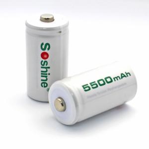 China Soshine C Size Rechargeable Batteries 1.2V NiMH 5500mAh supplier