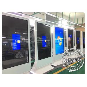 China 65inch Touch Computer Kiosk Wifi Digital Signage Floor Standing Touch Monitor with in, Media Player Box Inbuilt wholesale