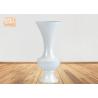 China Wide Mouth Glossy White Fiberglass Planters Floor Vases For Artificial Flowers wholesale