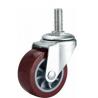 2" rigid PU caster red, fixed PU caster, PU castors, light duty caster