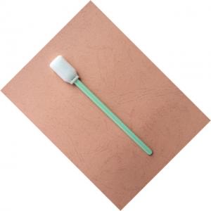 China Rectangular Head Cleanroom Foam Swabs , 5'' Long Cleaning Swabs For Printers supplier