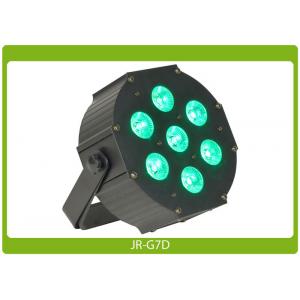 China Metallic Flat Par Can 7* 12W RGBAW+UV, DMX at an affordable price LED Par Light Indoor supplier