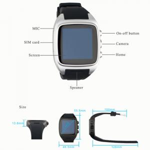 China Smart watch phone Touch screen android 4.4 Dual core 512M+4G, 3G, 5.0MP Camera, Wifi supplier