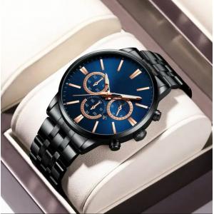 OEM Men'S Quartz Watch Luminous Stainless Steel Water Resistant