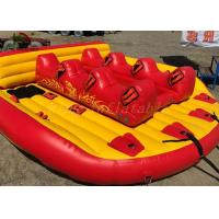 China PVC Tarpaulin Inflatable Fly Fishing Boats Yellow / Red Towable UFO Toy For Beach Sports on sale