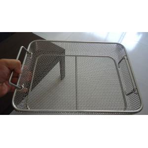 China Professional Square Wire Mesh Basket Tray Electrolyzation And Polishing Surface supplier