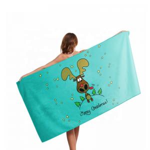 China Custom Digital Printed Beach Towel Blankets Microfibre 80X160 supplier