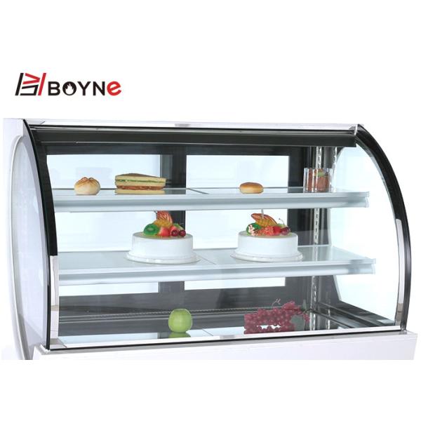 China Arc Cake Cabinet with Three Layer Glass Door Marble Base for bakery wholesale