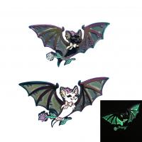 China Special Design Souvenir Bat Glow In Dark Enamel Metal Lapel Pin Badge Customized Logo on sale
