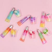 China Mix Rainbow Color Glitter Essence Lip Gloss Shining Lip Oil Keychain 13ml on sale
