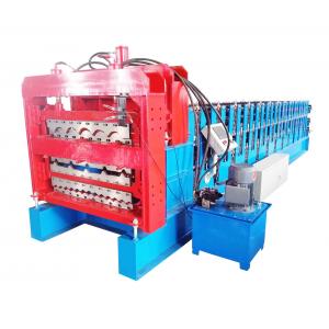 Steel Glazed Trapezoidal IBR Corrugated Roof Tile Three Deck Roll Forming Sheet Machine
