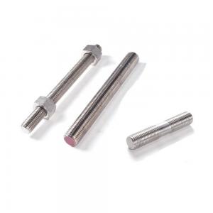 Full Body Or Reduced Shank 304 Stainless Steel Double End Threaded Rod Bar Stud Screw Bolt And Nut 3/8