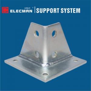 China ELECMAN Galvanized Steel Strut Base Plate Strut Channel Base 5*5*3-1/2 supplier