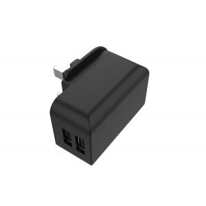 Dual USB Ports Black 5V3.4A UK Charger Plug