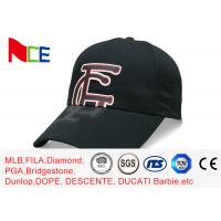 China FUN Black Color Company Baseball Caps , Rubberized Make Your Own Baseball Hat on sale