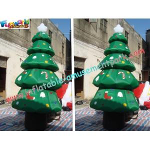 China Holiday Inflatable Christmas Tree Decorations Green , 420D PVC 3M supplier