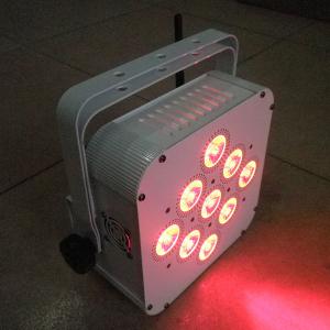 10CH Battery Powered Led Par Cans , Remote Control Led 18 Flat Par Light 