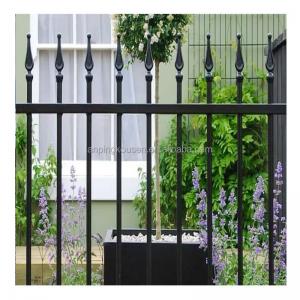 China 6ft 8ft Spear Top Metal Fence Panels Wrought Iron Railing Fence for Villa Decoration supplier