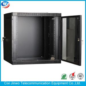 China Double Section 12U Wall Mounted CCTV Cabinet 19 Inch Recessed Type supplier