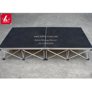 Light Weight Aluminum Alloy Modular Stage Table Black Red Plywood For Small Event