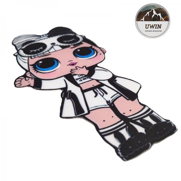 Fashionable Custom Woven Patches 20CM LOL Sequin Material For Garment / Bags