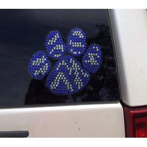 rhinestone bling car decal sticker leo paw crystal sticker for car window