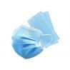 Washable PM2.5 Blue Disposable Non - Woven Mask / Elastic Wide Earloop Cotton