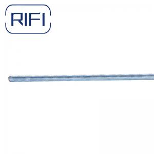 DIN Electro Galvanized Threaded Rod G.I. 3/8 X 10″ For Fixing Pipes And Channels