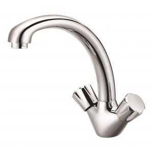 Chrome, Bathroom Basin Sink Mixer Tap Waste,  Solid Brass, Easy Clean, Traditional Design, Easy to Install, 5-Year Guar