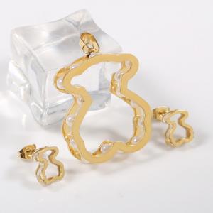 Minimalist Style Hollow Gold Jewellery , Gold Plating Rose Gold Fashion Jewelry Sets