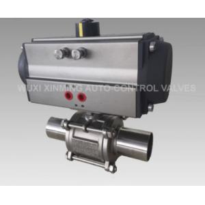 China ball valve witth pneumatic actuator pneumatic flow control valves wholesale