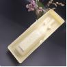 China plastic flocking blister packaging beige tray in good quality PVC material 11*34.6*6cm for packaging wine bottle wholesale