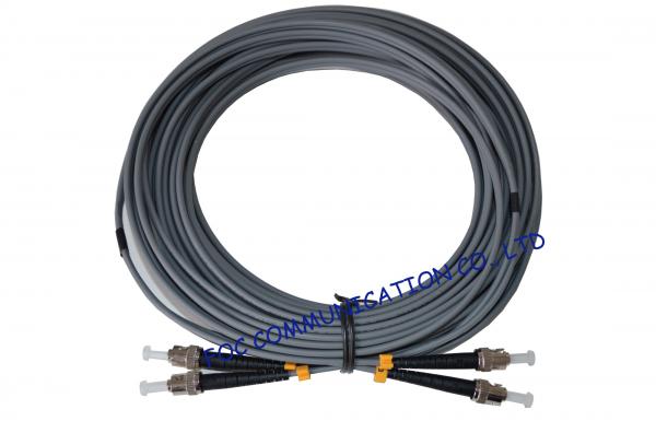 Zipcord Armored Optical Fiber Patch Cables ST Anti rodent for Harsh Environments