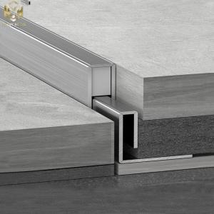 China Tile Trim Aluminum Extrusion Profiles Channel Floor Side supplier