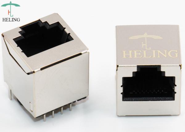 Single Port Shielded SMT RJ45 Connector R / A 50U