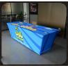 China Custom Logo Printed Advertising Flag Banners Table Runners on 230g knitted fabric wholesale