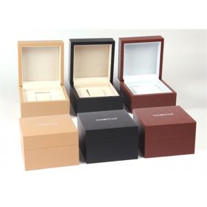 China Colorful Wooden Ladies Watch Box , Custom LOGO Printing Personalized Watch Case supplier
