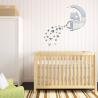 Hot fairy moon and star mirror wall decor mirror sticker home decor wall sticker