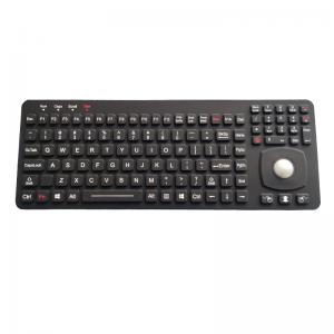 Panel Mounted Silicone Industrial Keyboard USB PS2 Optical Trackball Keyboard With Backlit