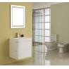 China Single Ceramic Basin Rectangle Sink Vanity Hanged White Flush Color With Mirror wholesale