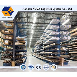 China NOVA Cantilever Warehouse Storage Rack 75mm Adjustable With 500 Kg Per Arm supplier