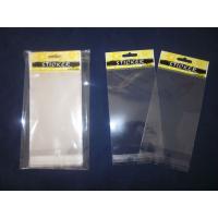 China Yellow OPP Head Packaging Printing Bags / OPP Cello Bag With Hole For Toothpick on sale