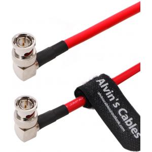 12G BNC-Coaxial-Cable Alvin'S Cables HD SDI BNC Male To Male L-Shaped Original Cable For 4K Video Camera 1M Red