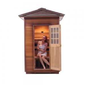 China 2 Person Outdoor Dry Sauna Canadian Red Cedar Material supplier