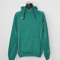 Green Hooded Sweatshirt Jacket 65% Polyester 35% Cotton Brand Logo On The Left Chest