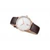 China Stainless Steel Thinnest Automatic Watches Genuine Leather Strap SS Back Cover wholesale