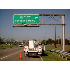Galvanized Steel Road Sign Posts Overhead Sign Structures