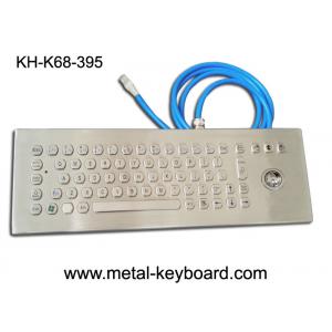 China 70 Keys Ruggedized Keyboard , Stainless Steel Access Kiosk Keyboard with trackball supplier